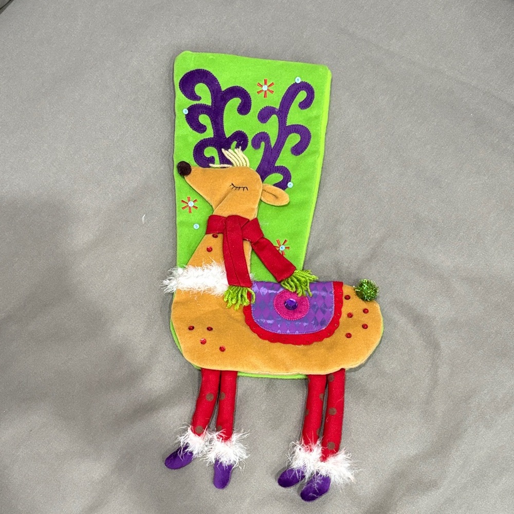 Colorful Pier 1 Imports Christmas Stockings (quantity of 5)